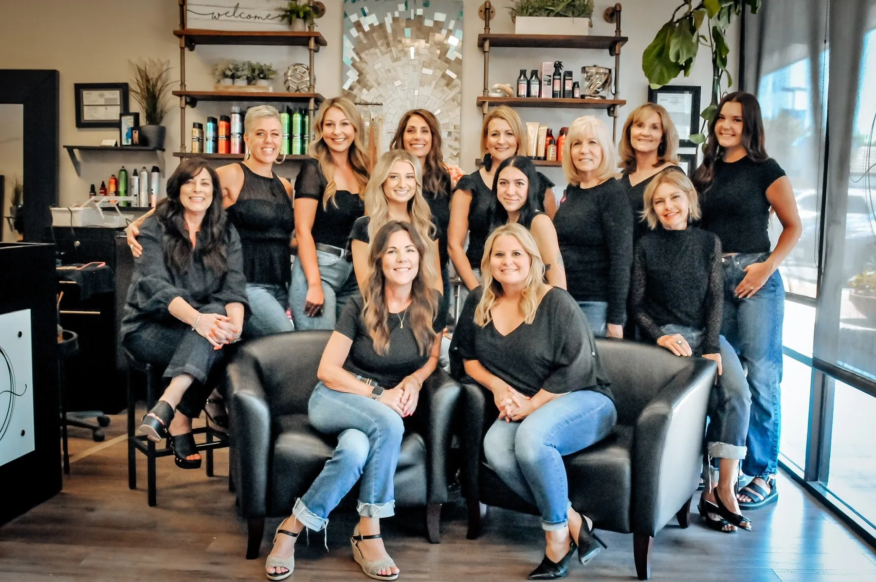 The team of stylists at D & S Styling salon in Folsom, California